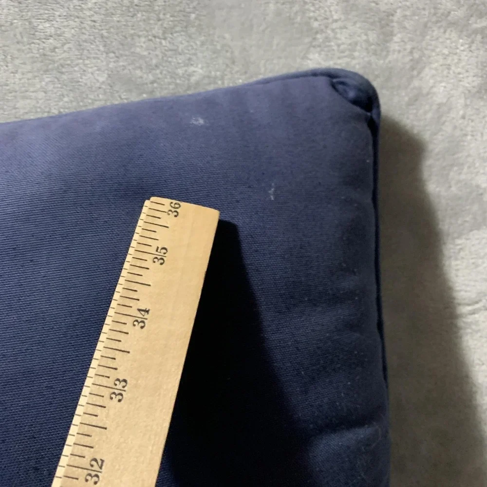 Riverdale Nativity Tapestry Throw Pillow Giordano Made in USA Blue Christian Vtg